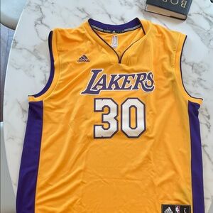 Adidas Gold and Purple Lakers Jersey